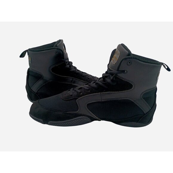 Hayabusa Boxing Shoes Mens Size 7 Black Gold High Top Training Gym Lightweight - Picture 13 of 13